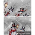 thumbnail image 6 of Faux Linen Valances for Windows Winter Christmas Hat Snowman Elf Curtains Valance Light Filtering Rod Pocket Small Window Treatment for Kitchen Living Room Bedroom 54x18In, 6 of 6