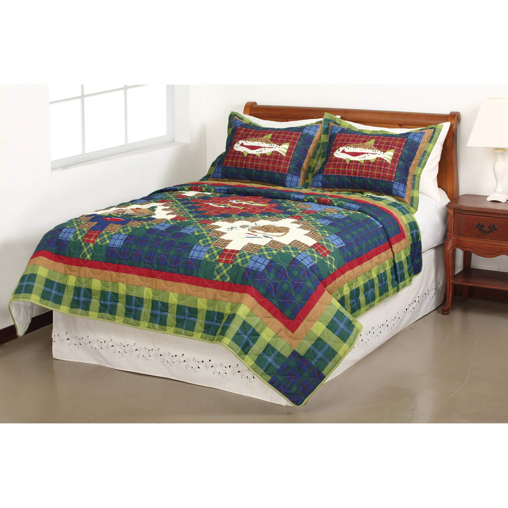 Mainstays Gone Fishing Quilt Collection 1 Each Walmart Com