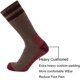 thumbnail image 3 of Calcetines de lana Cerebro Cerebro Merino para hombre, senderismo, senderismo, marrón/rojo, 3 of 8