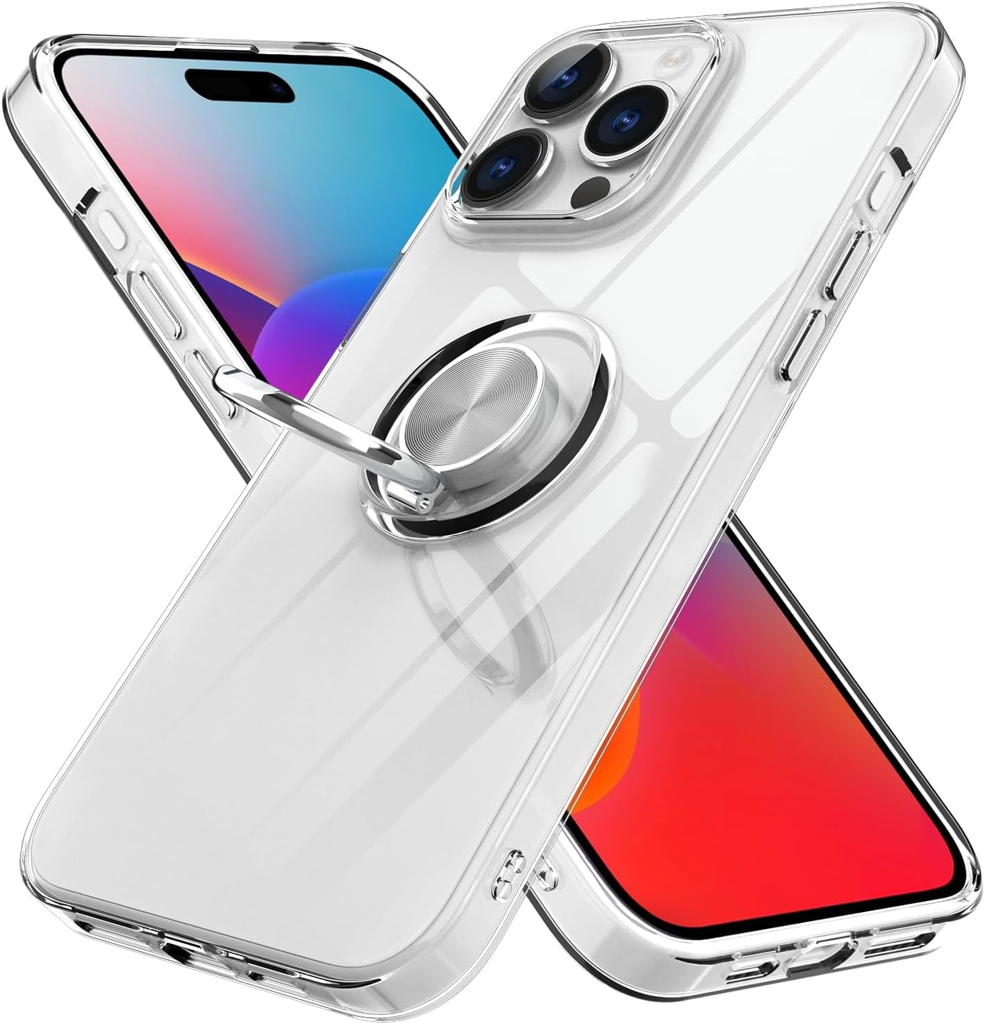 For IPhone 14 Pro Case With Strong Magnetic Ring Stand