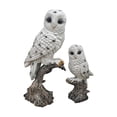 thumbnail image 4 of Estatua de búhos posados ​​en una rama, ideal como decoración de jardín para inauguración de la casa. Blanco, 4 of 8