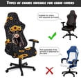 thumbnail image 6 of SCRAWLGOD Highland Cow Sunflower Leopard Print Gray Pattern Gaming Chair Cover with Armrest Cover, Universal Chair Seat Slipcover for Roating Chairs Reclining Computer Chair Protectors Set of 4, 6 of 7