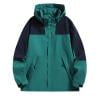 WRKEKC Men's All Weather Jacket Detachable Storm Hood Windproof Rain Coat Waterproof Hiking Shell with Pit Zips Adjustable Drawstring Outdoor Gear