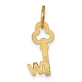 thumbnail image 4 of 14k Yellow Gold Dainty Letter W Initial Name Monogram Necklace Charm Pendant, 4 of 8