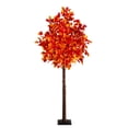 thumbnail image 2 of Nearly Natural Pre-Lit Artificial Maple Fall Tree - 6' - Warm White LED Lights, 2 of 4