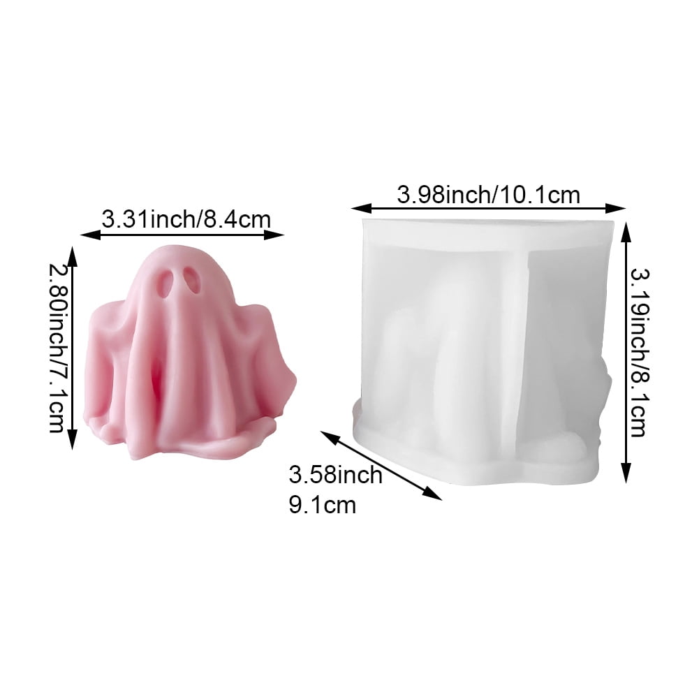 Hzzsbu Ghost Shape Silicone Candle Mold DIY Aromatherapy Candle Plaster Soap Mould