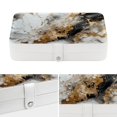 thumbnail image 4 of Marble PU Leather Necklace Holder with Removable Compartment and Portable Jewelry Stand Earring Holder Jewelry Box, 4 of 6