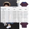 thumbnail image 3 of SAWOBUUN Boys Girls Summer Striped T-Shirt Kids Cotton Blend Short Sleeve Tee Crew Neck Casual Breathable Top School Uniform, 3 of 9
