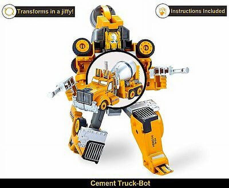 5 pack TransTruck Transform Tractor Robot Action Figures Combine into 1 Giant Robot