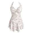 thumbnail image 3 of WILLBEST Traje de Baño para Mujer Moda Mujer Estampado Floral Tirantes Sin Espalda Ajustado Traje de Baño de Aguas Termales, 3 of 5