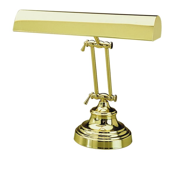 House of Troy P14-231-61 12-Inch Portable Desk/Piano Hinged Lamp, Polished Brass