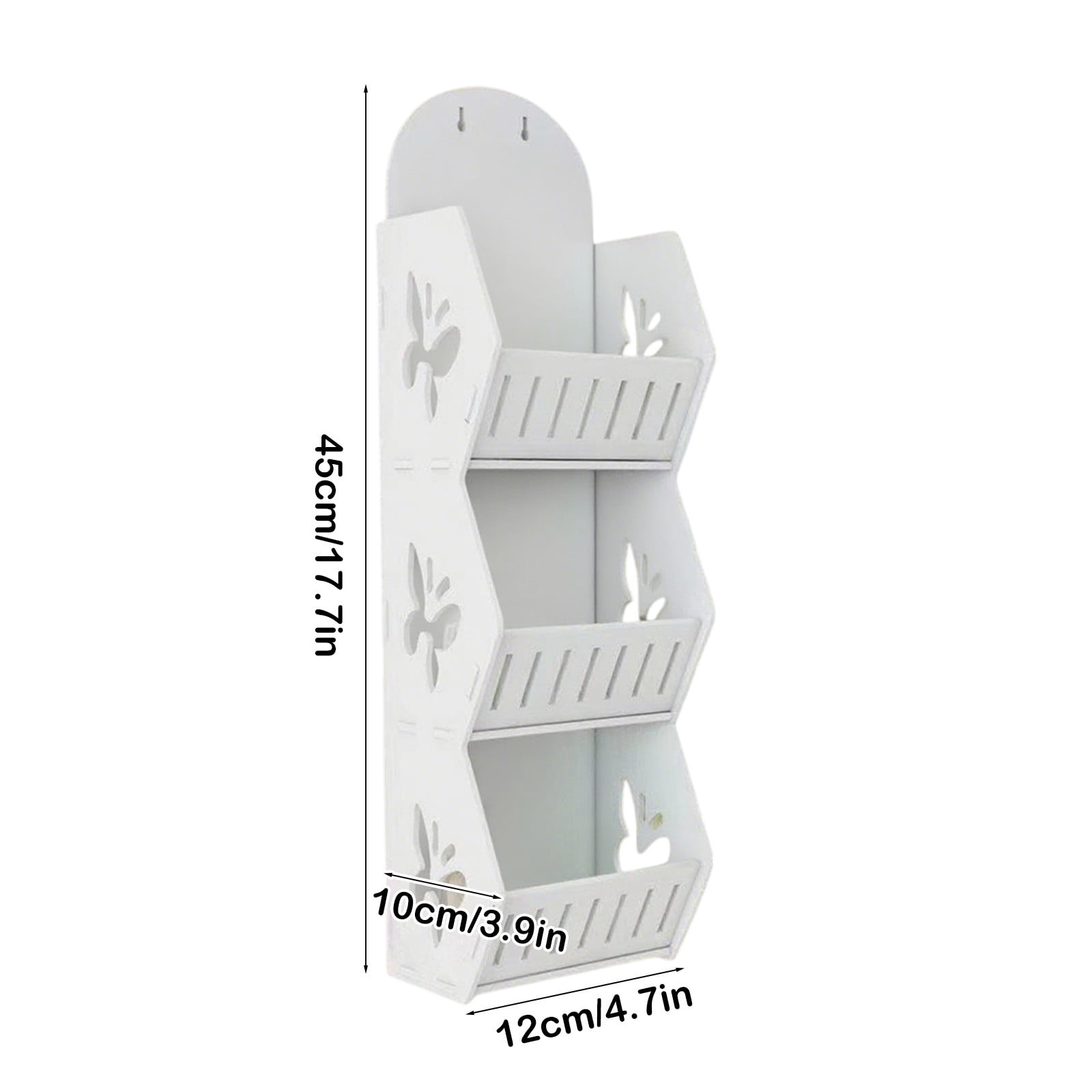 Cadorn 1PCS No Drill Bathroom Shelf,Adhesive Wall Mounted Organizer with Butterfly Design,Space Saving Storage Rack for Living Room Kitchen Bathroom Shower Organization