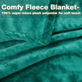 thumbnail image 5 of Fleece Wearable Blanket with Sleeves for Adult Women Men, Super Soft Comfy Plush TV Blanket Throw Wrap Cover for Lounge Couch Reading Watching TV 73" x 51" Green, 5 of 7