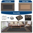 thumbnail image 4 of Garvee 8'x10' Outdoor Rug Modern Bordered Geometric Rug Waterproof Reversible Plastic Straw Rug for Patio Camping RV Balcony Backyard, Black Brown, 4 of 6