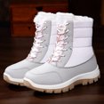 thumbnail image 4 of Fnooota Womens Winter Boots, Non Slip Hiking Warm Ankle-High Snow Boots White Size 8.5, 4 of 8