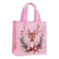 thumbnail image 2 of Clearance Under $1 Christmas Non-Woven Tote Bag with Handles - Pink Style 3, 2 of 5