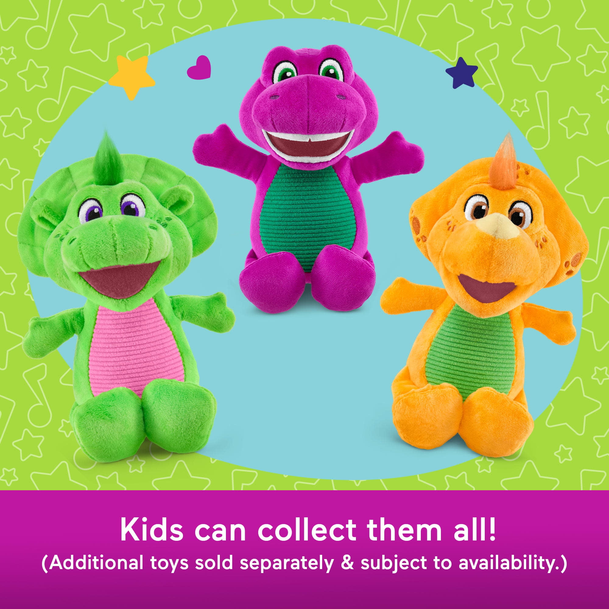 Fisher Price Barney s World 8 inch Plush Barney Toy Dinosaur for Toddlers Preschool Kids Walmart