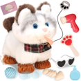 thumbnail image 1 of Juguete para niños Walking Cat Jimate con correa, peluche, maullidos, de 3 a 7 años, 1 of 7