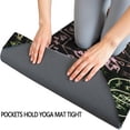 thumbnail image 3 of Math Equations Glowing Formulas Black Pattern Hot Yoga Mat Towel Non Slip for Hot Yoga - Quick-Drying Yoga Mat Cover with 4 Corner Pockets with Travel Bag - Hot Yoga Towel Non Slip 70"x26", 3 of 6