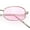 Silver - Pink, variant on Mens Small Snug Narrow Rectangular Pimp Metal Rim Sunglasses Silver - Pink