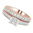 thumbnail image 2 of AFFY Round Shape White Natural Diamond Fashion Bridal Ring Set In 10k Rose Gold (1.00 cttw) Ring Size-11.5, 2 of 2