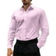 thumbnail image 2 of pstuiky camisas de manga larga para hombre, Camisa de lino de manga larga con botones y botones de color liso para hombre Tops de hombre m, 2 of 3