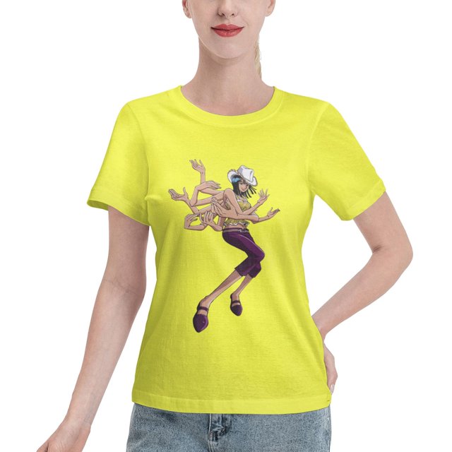 T-Shirt Basique à Manches Courtes pour Femme une Pièce Robin