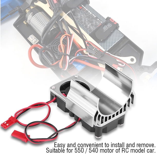 Dissipateur thermique pour moteur électrique RC, dissipateur thermique de moteur 540/550, accessoire de modèle avec ventilateur de refroidissement pour voiture télécommandée à l'échelle 1/10 (violet