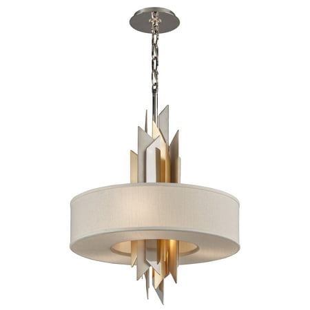 016 Corbett Lighting - Corbett Lighting 207-44 Modernist 4 Light Pendant with Hand-Crafted Iron