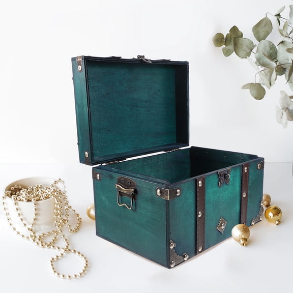 NUTEDOM Vintage Box Decorative Retro Treasure Storage Box for Dormitory Home Trinket Storage Box with Lock