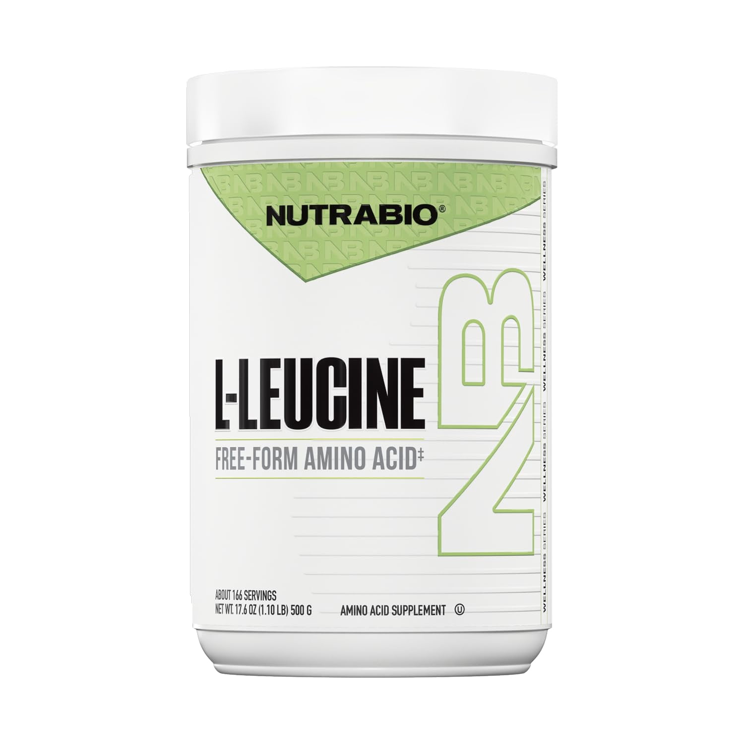 NutraBio 100% Pure L-Leucine - Muscle Recovery and Support - Naturally Fermented Free Form Amino Acid - Vegan, Non-GMO, Gluten Free - (500 Grams)