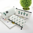 thumbnail image 1 of 3Pcs Pencil Case Stationery Storage Box Start School Cactus Canvas Bag, 1 of 9