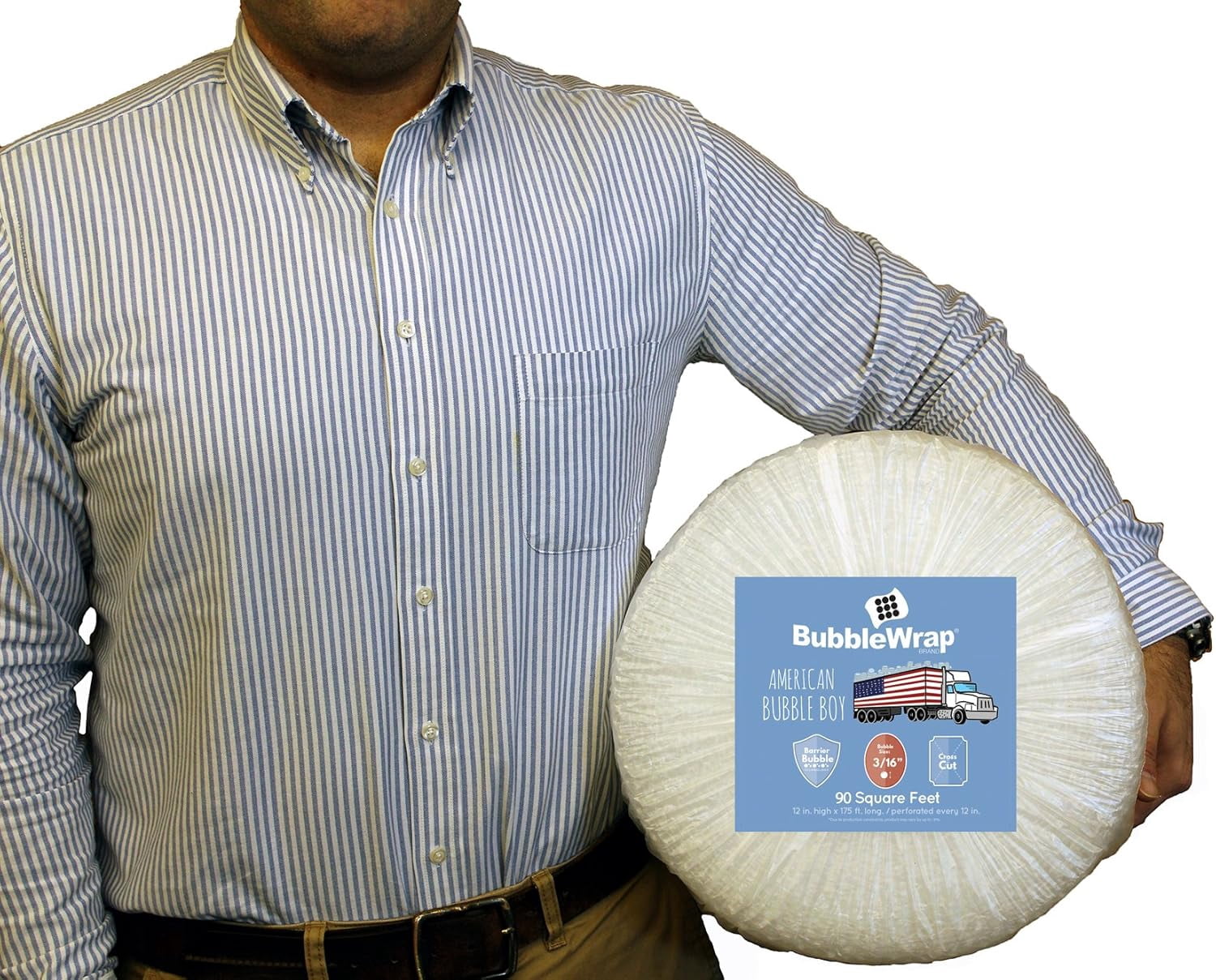 Bubble Wrap 90', Small 3/16 Cushioning, 90 ft with Perforated Every 12" : Office Products