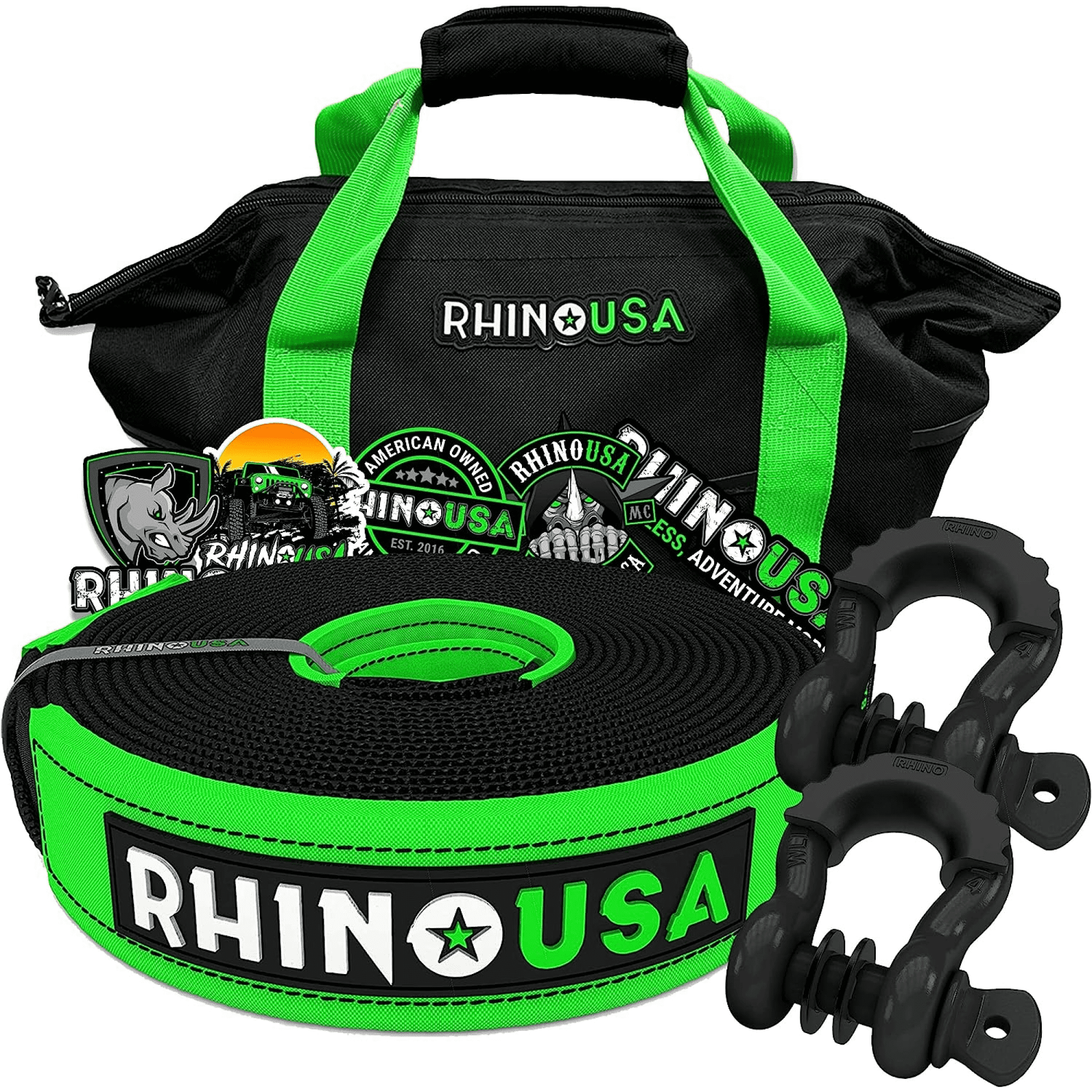 FieryRed Kinetic Recovery - Corda di traino da 2,5 cm e 9,6 m, con gancio morbido