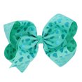 thumbnail image 4 of Bowknot Hecho a Mano de 8 Pulgadas, Horquils para El Cabello para Niñas , se describe Corazones azules Sunnimix Gran horquilla colorida del arco, 4 of 6