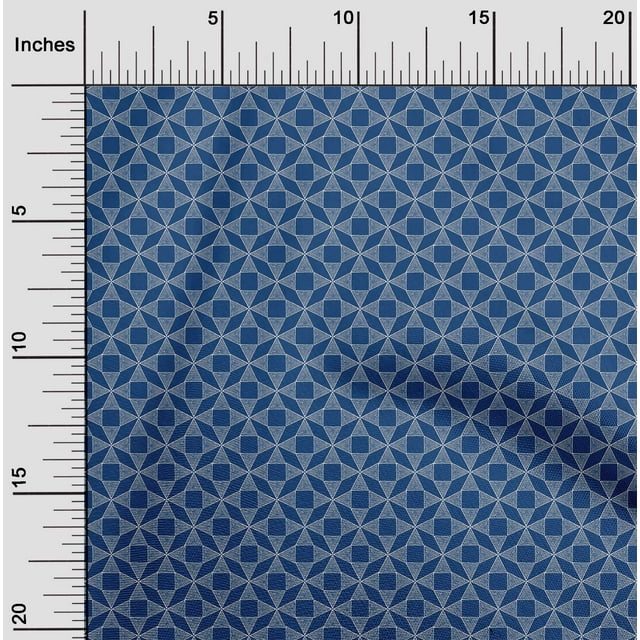 oneOone Cotton Poplin Fabric Triangle Block Print Fabric By The Yard 42 Inch Wide