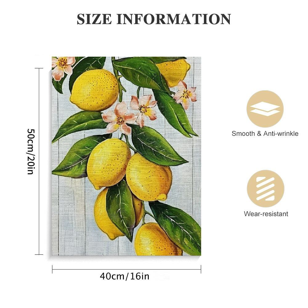 Nawypu Watercolor Lemon Print Lemon Decor Canvas Wall Art lemon Kitchen Decor And Accessories Summer Wall Decor Poster Painting for Home Farmhouse Living Room Bedroom Bathroom Dining Room Decoration