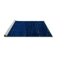thumbnail image 2 of Ahgly Company Machine Washable Indoor Square Abstract Turquoise Blue Modern Area Rugs, 6' Square, 2 of 4