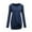 Dark Blue, variant on Ichuanyi Womens Tops, Summer Women Fashion Loose Long Sleeve O-Neck Casual Solid T-Shirt Blouse Tops