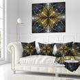 thumbnail image 3 of Designart Digital Gold Fractal Flower Pattern - Abstract Throw Pillow - 18x18, 3 of 5