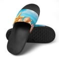 thumbnail image 4 of GZHJMY Stylish Slides for Women Men, Blue Sky Starfish Shell Soft Flexible Slip-on Sandals Slippers, 4 of 7