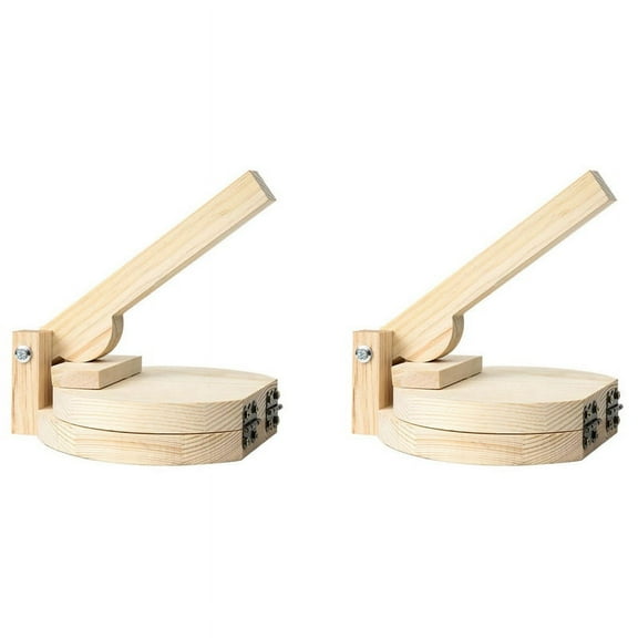 2X Wood Tortilla Dumpling Skin Maker Presser Chapati Roti Taco Corn Maker Pressing Kitchen Gadget Accessories