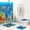 Color 3#, variant on Manatee Shower Curtain Set Blue Ocean Marine Animal Waterproof Bath Curtain Sets with Non Slip Rugs 4pcs Bathroom Decor Accessories