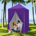 thumbnail image 2 of COOS BAY 5x5 Pop-up Instant Outdoor Canopy with 4 Side Wall Panels, Portable Lightweight Tent with Carry Bag, Purple, 2 of 9