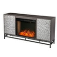 thumbnail image 2 of 54.25" Gray and White Modern Style Alexa Smart Electric Fireplace with Media Storage, 2 of 3