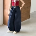 thumbnail image 4 of Girls Parachute Pants Loose Wide Leg Waterproof Causal Hiking Pants for Girls Pockets Lightweight Running Joggers with Cuffs, 4 of 7