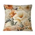 thumbnail image 3 of Designart "Desert Peony Illusion" Floral Printed Throw Pillow, 3 of 5