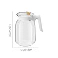 thumbnail image 3 of Glass Water Pitcher, Large Capacity 2.2L Cold Brew Pitcher, High Borosilicate Glass Explosion-Proof Tea Dispenser Wide Mouth Easy Clean, Khaki, 3 of 6
