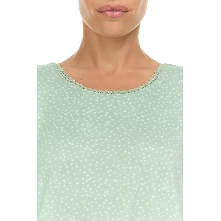 Flora Nikrooz Women's 2 Piece Pajama Set in Green Dot Size XS