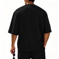 thumbnail image 5 of hotojiny Mens Casual T-Shirts Textured Classic Fit Half Sleeve Knit Tees Loose Crewneck Solid Color Tee Shirts S-3XL, 5 of 5